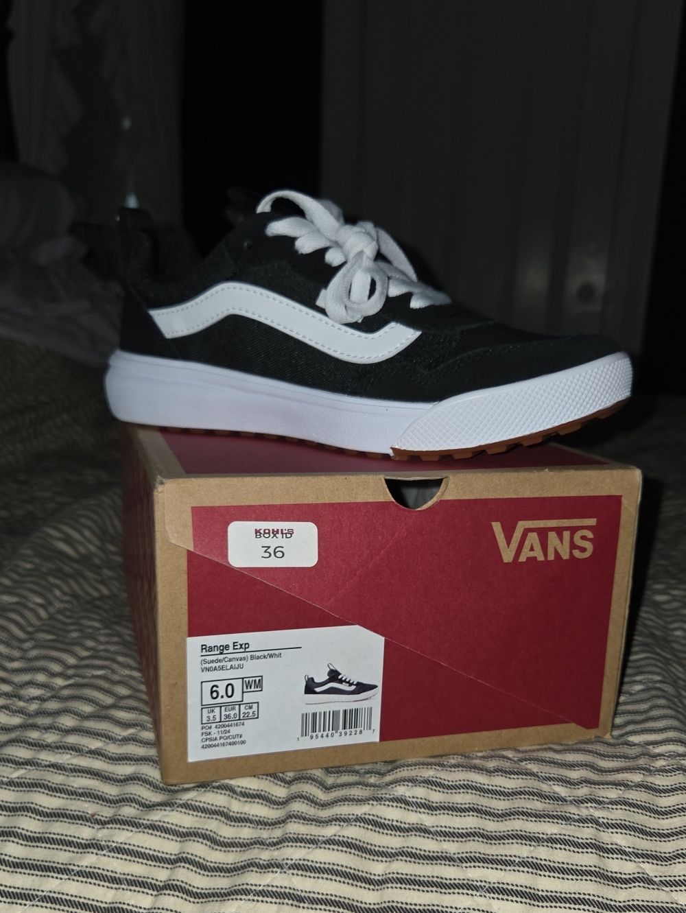 Vans Black and White Low-Top Sneakers